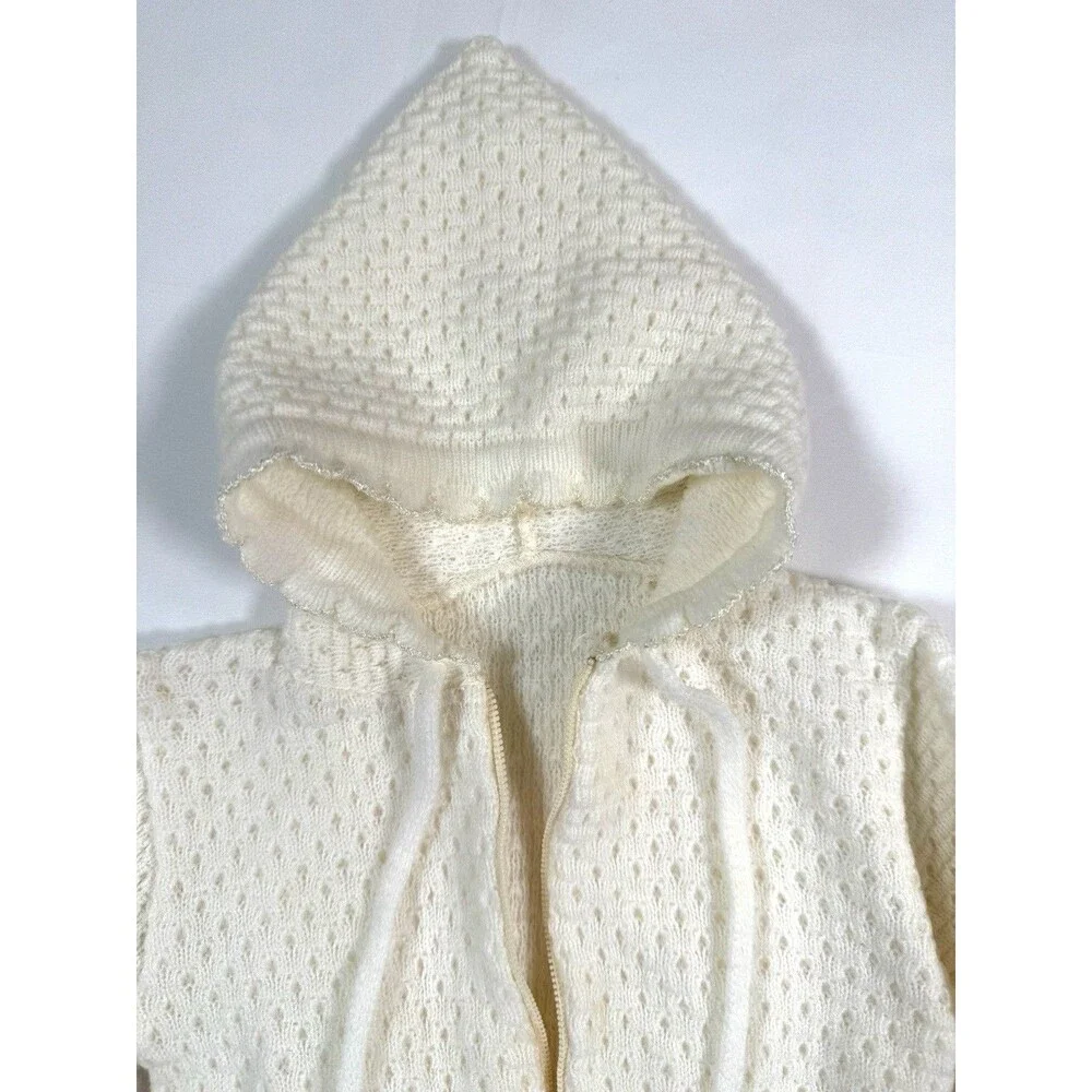 VINTAGE SEARS Unisex Winnie The Pooh‎ Knit Hooded Sweater Newborn